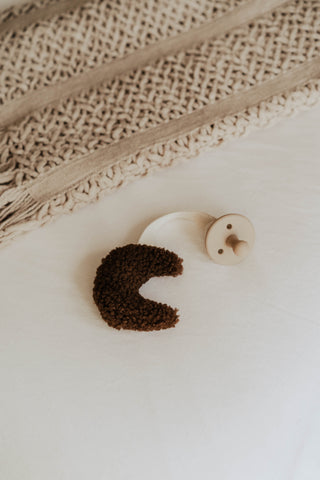 Chocolate Teddy Moon Pacifier Holder image 1