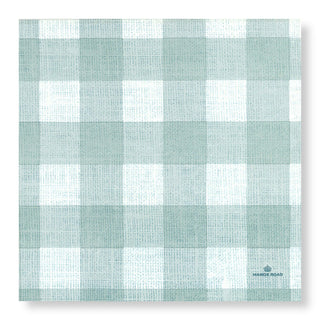 Manor Road Linen Gingham Duck Egg Dinner Napkins
