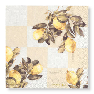Manor Road Citrons Cocktail Napkins