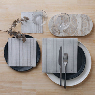 Manor Road Linen Pinstripe Dinner Napkins